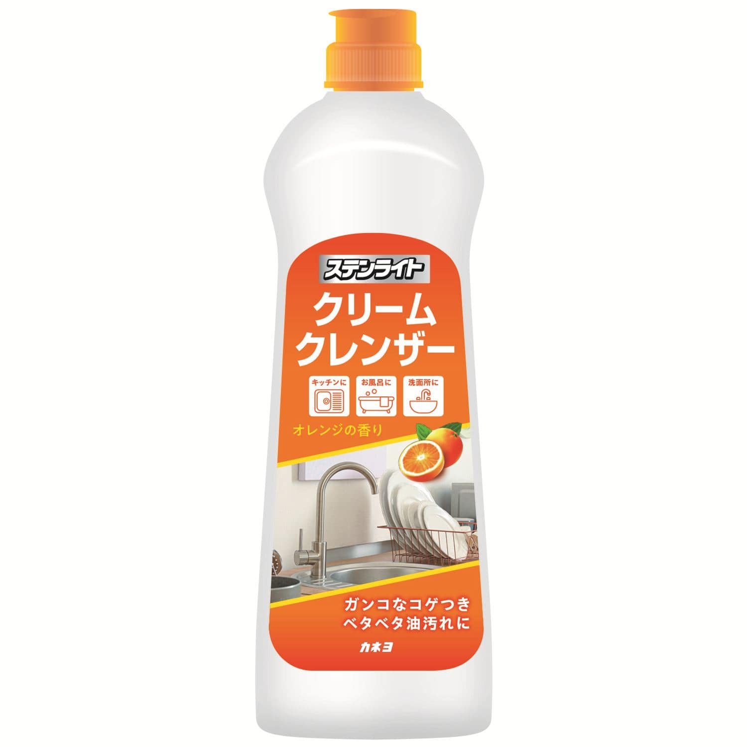 カネヨ石鹸 ステンライトクリームクレンザーオレンジの香り 400G/パック（ご注文単位1パック）【直送品】