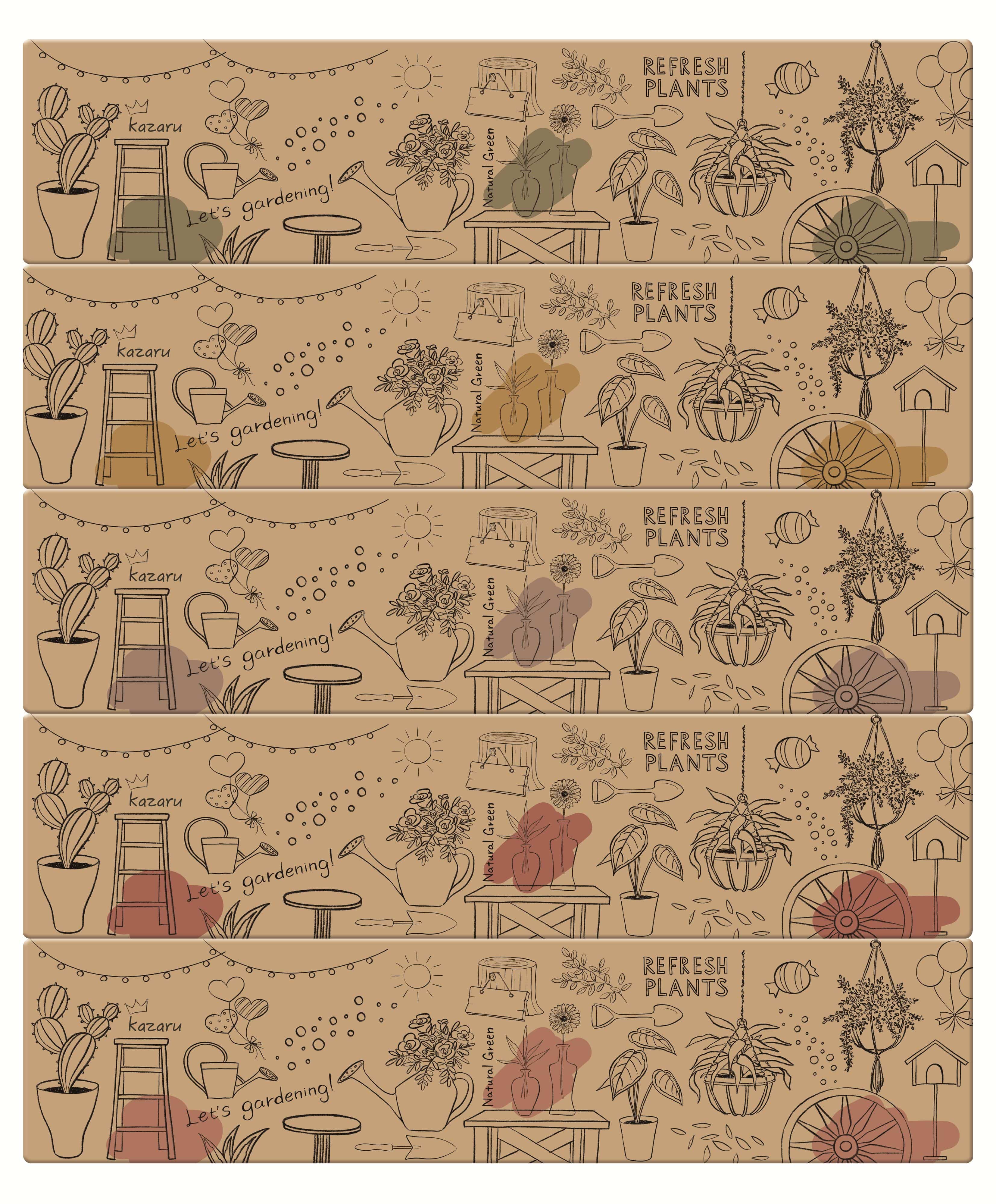 カミ商事 エルモア Kazaru×Krafty ガーデン 5個/パック（ご注文単位1パック）【直送品】