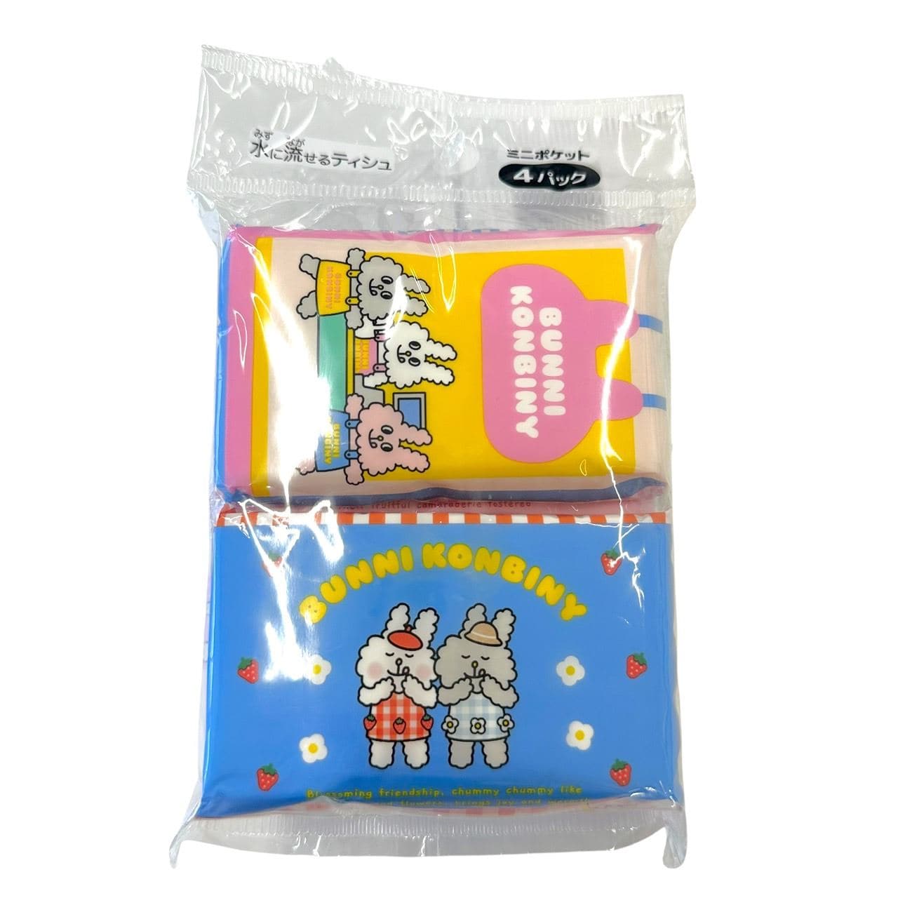 ダイレイ BUNNI KONBINY ミニポケットティシュ 4個/パック（ご注文単位1パック）【直送品】