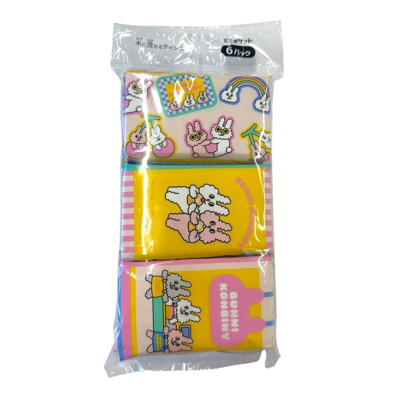 ダイレイ BUNNI KONBINY ミニポケットティシュ 6個/パック（ご注文単位1パック）【直送品】