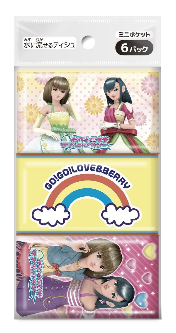 ダイレイ オシャレ魔女ラブandベリー ミニポケットティシュ6個組 6個/パック（ご注文単位1パック）【直送品】