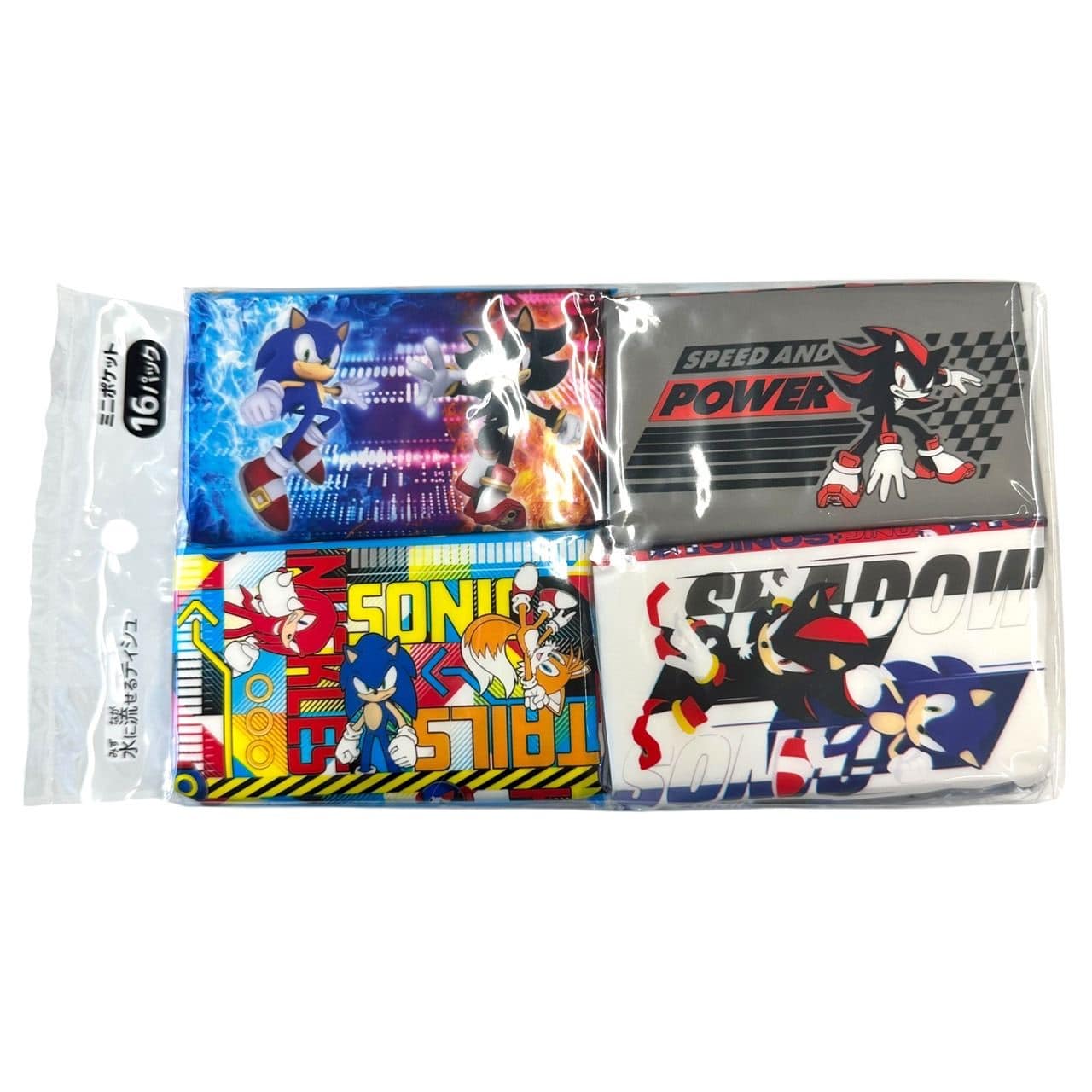 ダイレイ ソニック・ザ・ヘッジホッグ ミニポケットティシュ 16個/パック（ご注文単位1パック）【直送品】