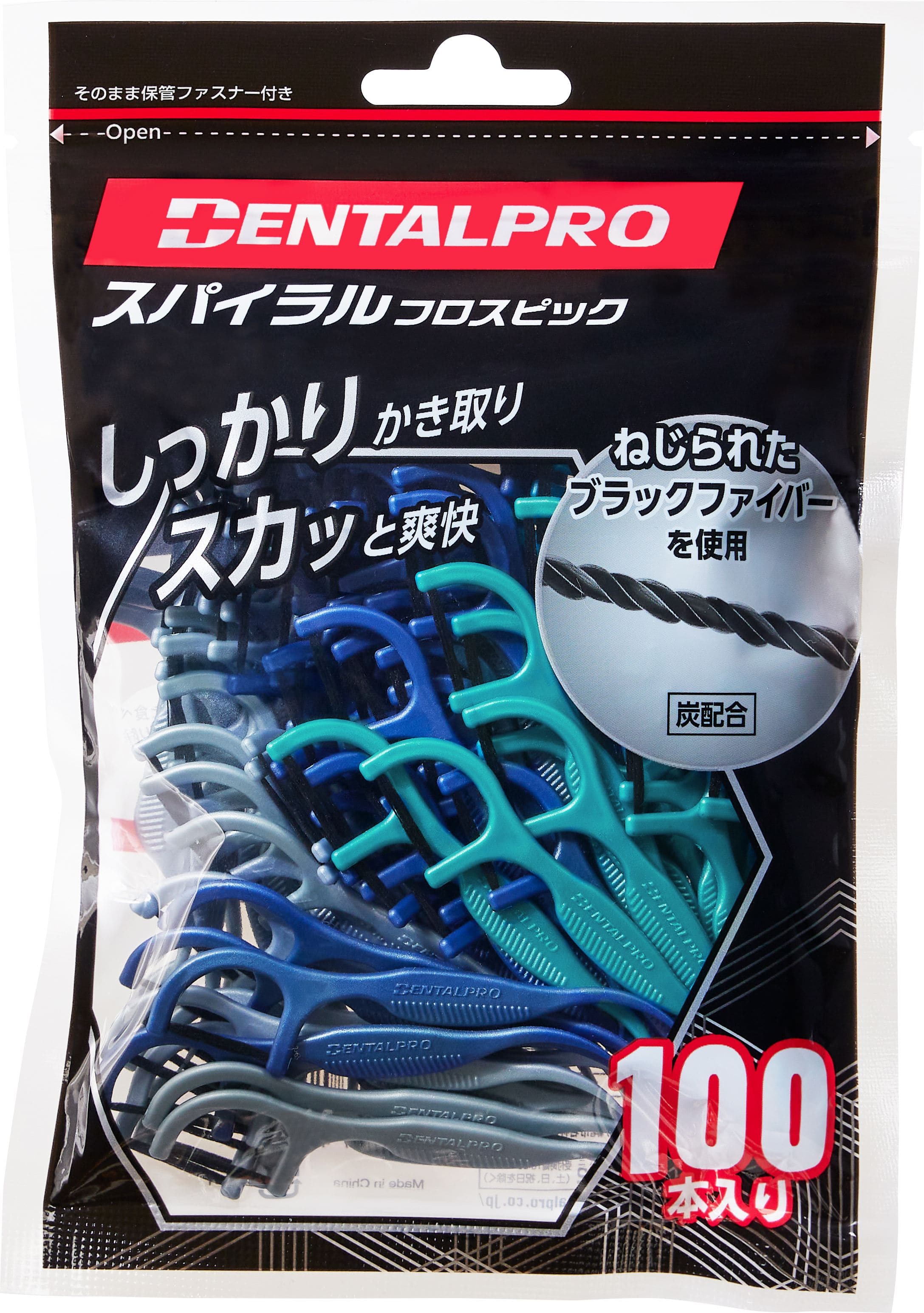デンタルプロ デンタルプロスパイラルフロスピック100本入り 100本/パック（ご注文単位1パック）【直送品】