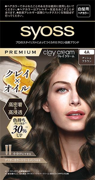 ヘンケルジャパン サイオス クレイクリーム ヘアカラー 4A アッシュブラウン 1個/パック(ご注文単位1パック)【直送品】