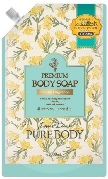 ミツエイ ラブライン ピュアボディフリージアの香り 詰替 1000mL/パック（ご注文単位1パック）【直送品】