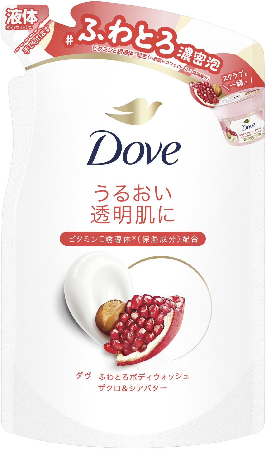 ユニリーバ・ジャパン ダヴ ふわとろボディウォッシュ ザクロ&シアバター つめかえ用 340G/パック（ご注文単位1パック）【直送品】