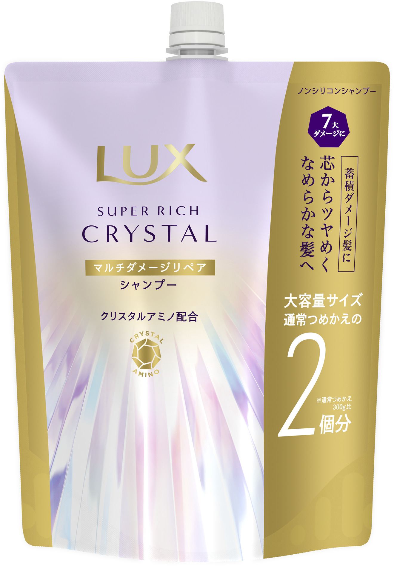ユニリーバ・ジャパン ラックス スーパーリッチクリスタル マルチダメージリペア シャンプー つめかえ用 600G/パック（ご注文単位1パック）【直送品】
