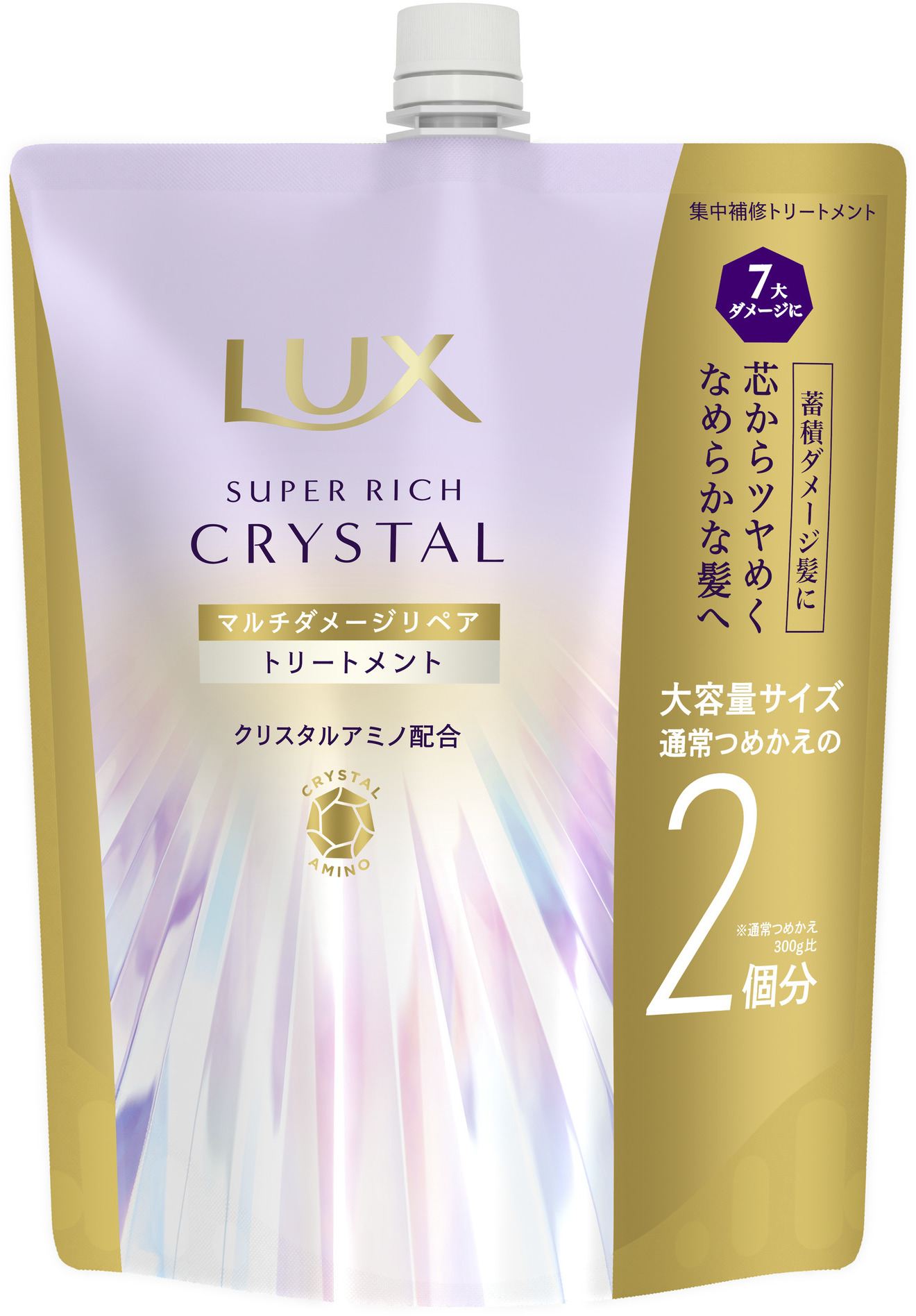 ユニリーバ・ジャパン ラックス スーパーリッチクリスタル マルチダメージリペア トリートメント つめかえ用 600G/パック（ご注文単位1パック）【直送品】