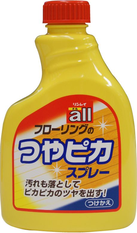 リンレイ フローリングのつやピカスプレー付替 400mL/パック(ご注文単位1パック)【直送品】