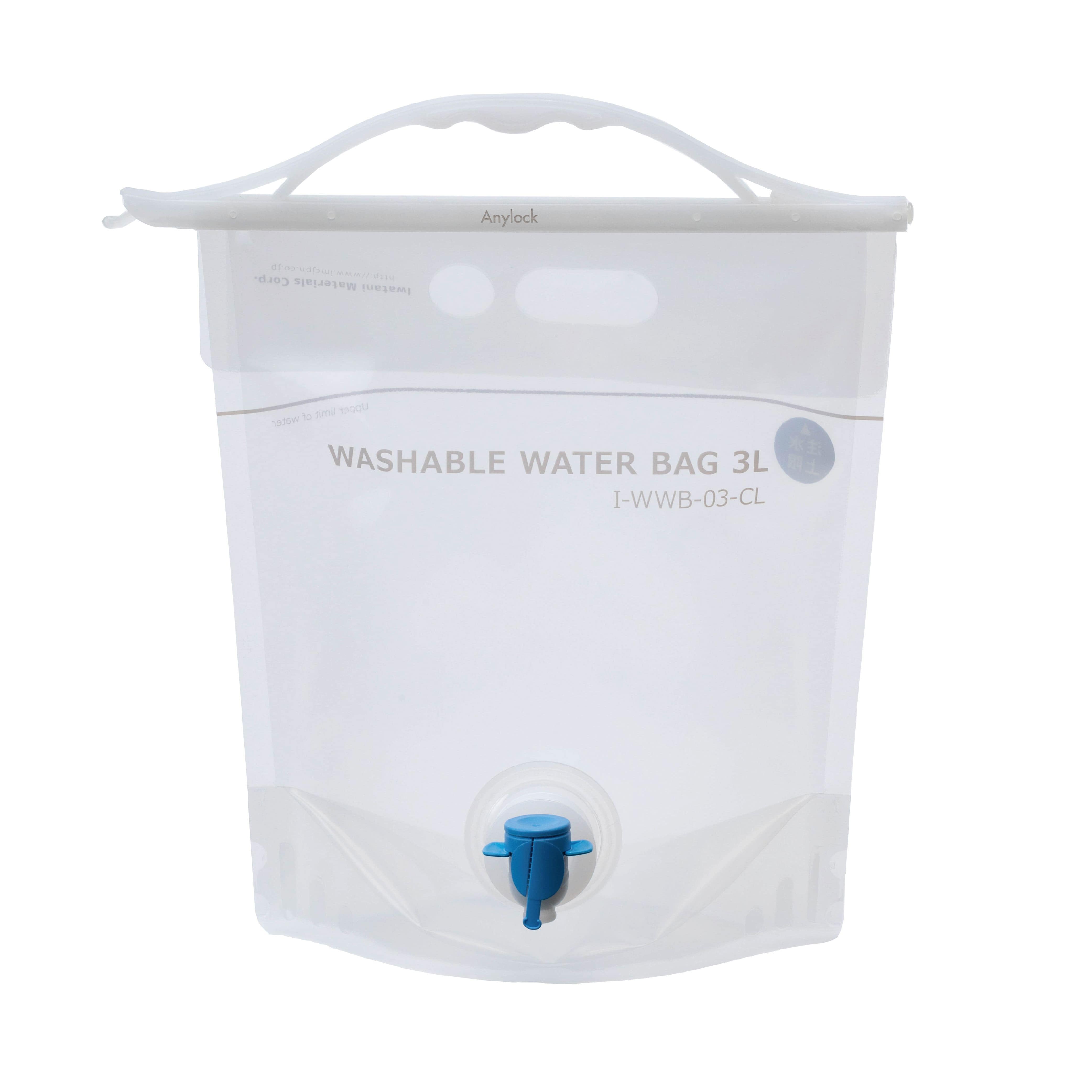 岩谷マテリアル ウォッシャブルウォーターバッグ3Lクリア 3L/パック（ご注文単位1パック）【直送品】
