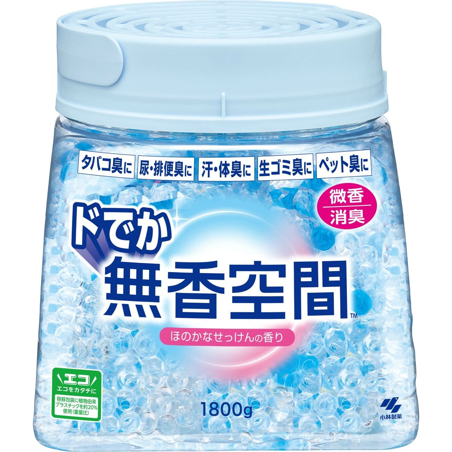小林製薬 ドでか無香空間ほのかなせっけん 1800G/パック(ご注文単位1パック)【直送品】