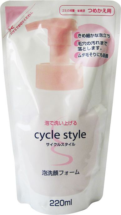 第一石鹸 サイクルスタイル泡洗顔フォーム詰替220ML 220mL/パック(ご注文単位1パック)【直送品】
