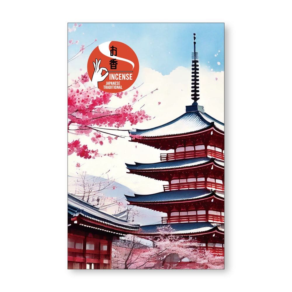日本香堂 お土産インセンス 抹茶の香り 五重塔 8本/パック（ご注文単位1パック）【直送品】