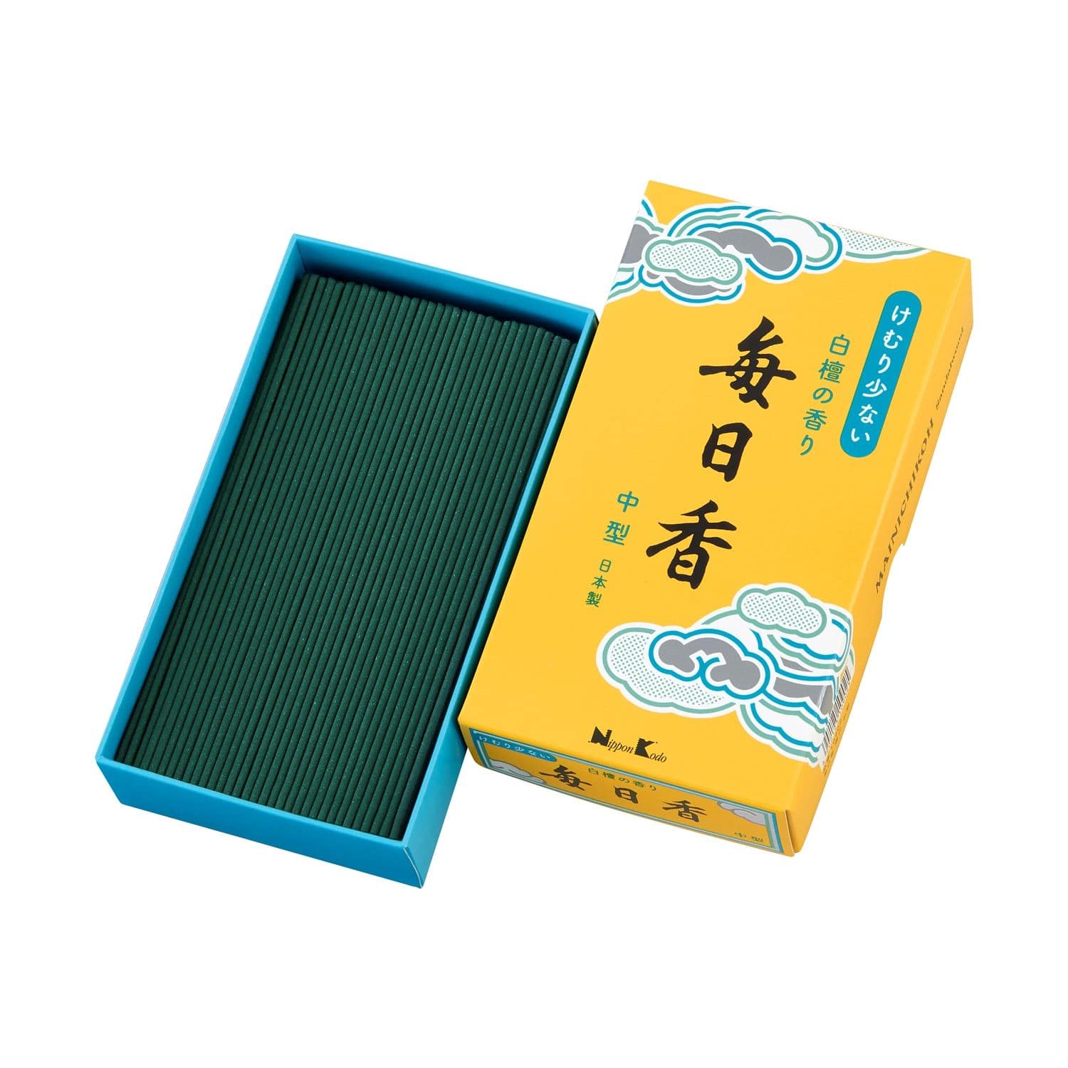 日本香堂 毎日香 けむり少ない 中型バラ詰 150G/パック(ご注文単位1パック)【直送品】