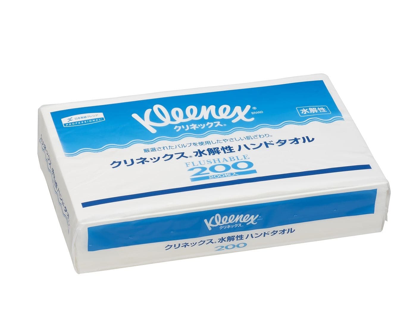 日本製紙クレシア クリネックス水解性ハンドタオル200 200枚/パック（ご注文単位1パック）【直送品】