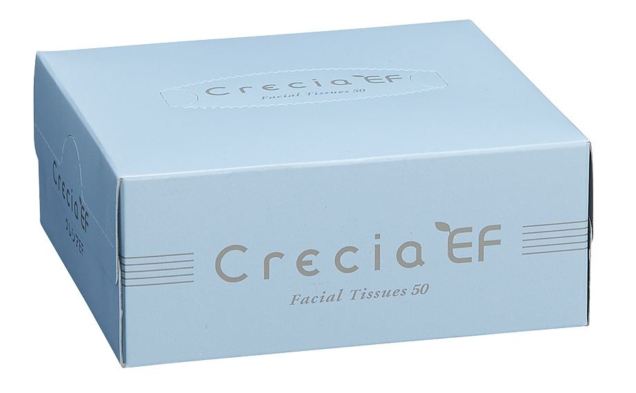日本製紙クレシア クレシアEF ティシュー ハーフダブルW 50組/パック（ご注文単位1パック）【直送品】