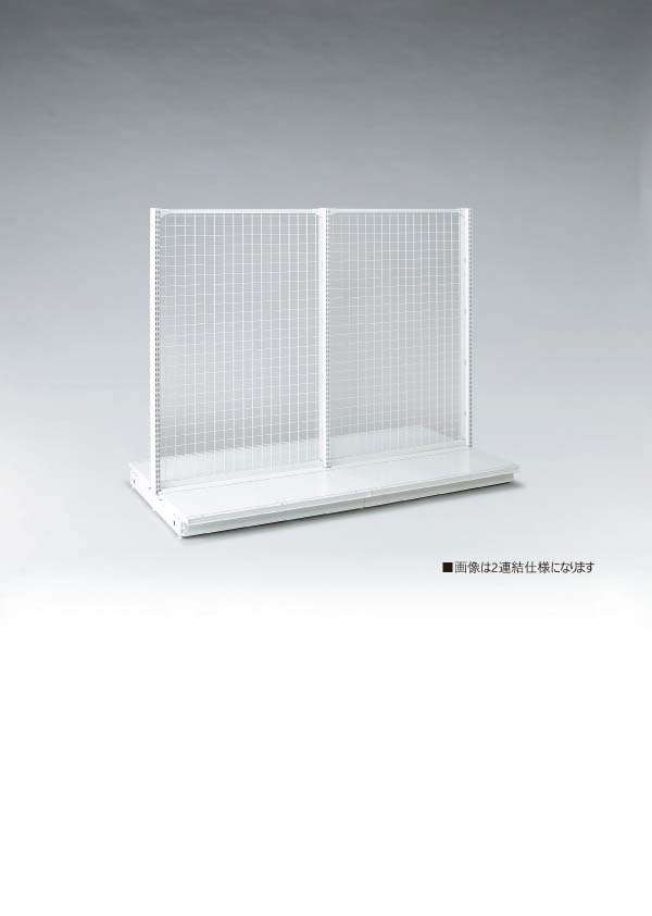 タテヤマアドバンス SX0461両面ゴンドラ背面ネット仕様　単体 ホワイト KZWN60B120S 1台（ご注文単位1台) 【直送品】