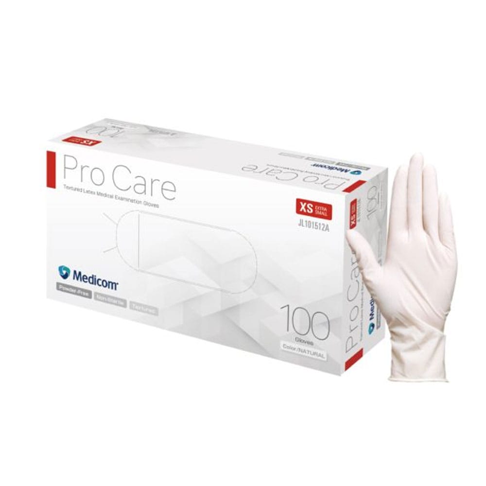 A.R.メディコムインク・アジアリミテッド 【業務用】プロケア ラテックスグローブ パウダーフリー XSサイズ 100枚入 1箱(ご注文単位1箱)【直送品】