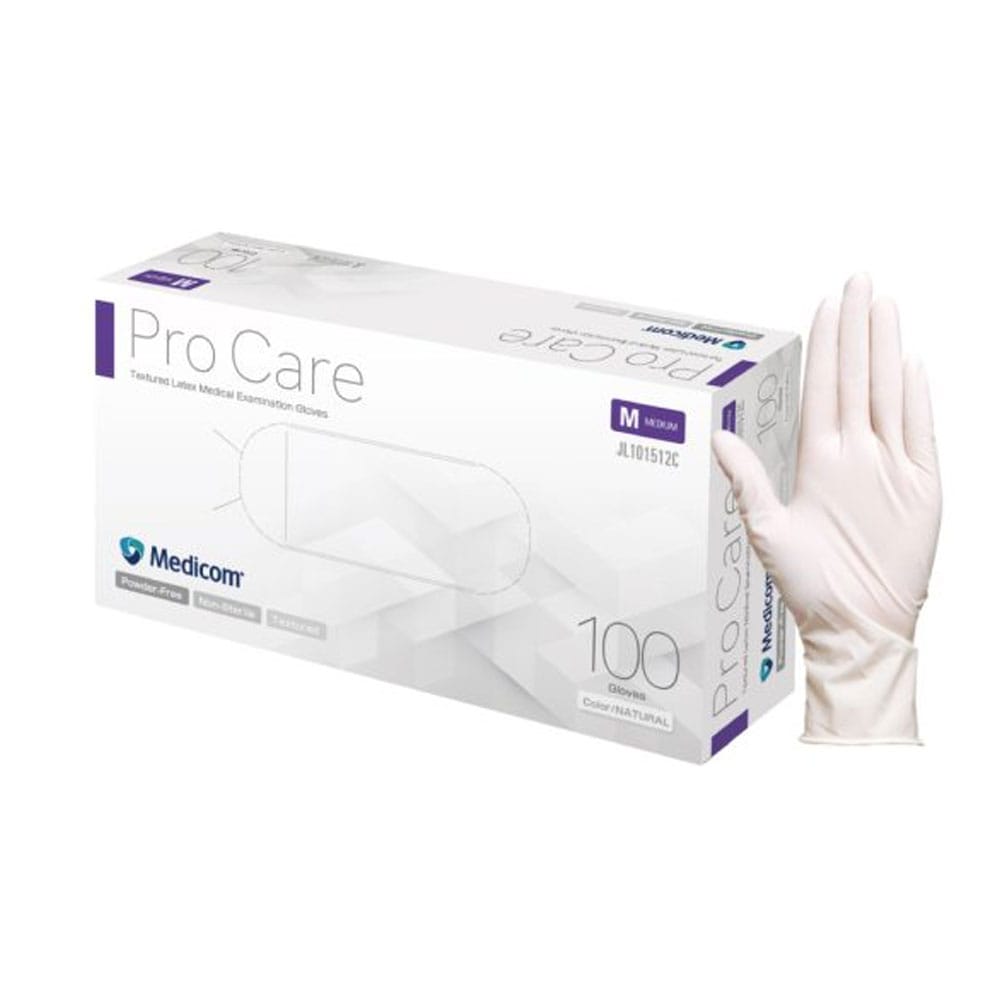 A.R.メディコムインク・アジアリミテッド 【業務用】プロケア ラテックスグローブ パウダーフリー Mサイズ 100枚入 1箱(ご注文単位1箱)【直送品】