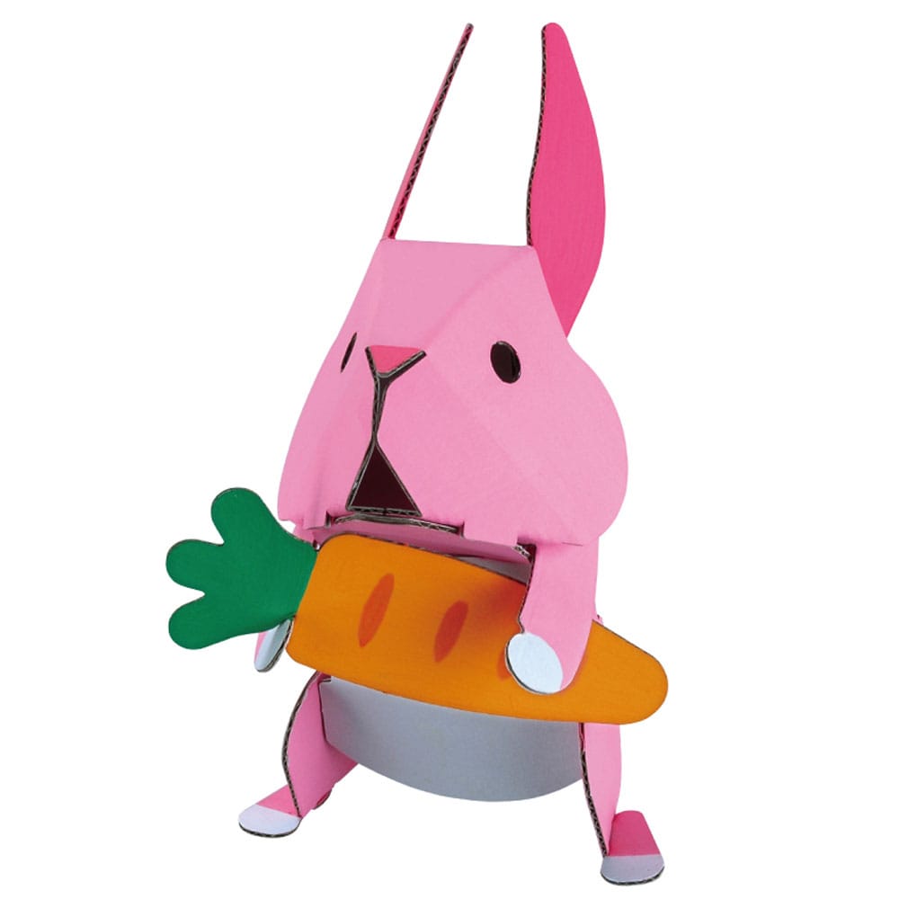 hacomo kids 動物シリーズ うさぎ ダンボール工作キット 1セット(ご注文単位1セット)【直送品】