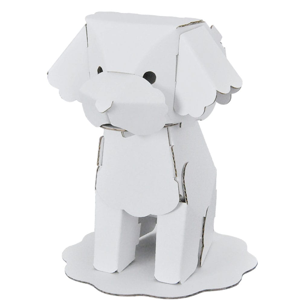 hacomo kids 動物シリーズ トイプードル ダンボール工作キット　1セット（ご注文単位1セット）【直送品】