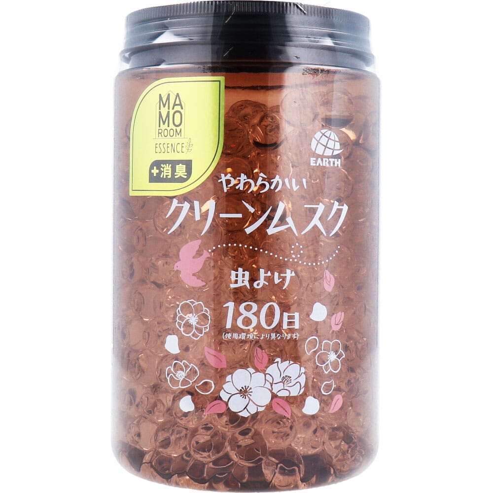 アース製薬　マモルームエッセンス 虫よけパール 180日用 やわらかいクリーンムスク 500g　1個（ご注文単位1個）【直送品】