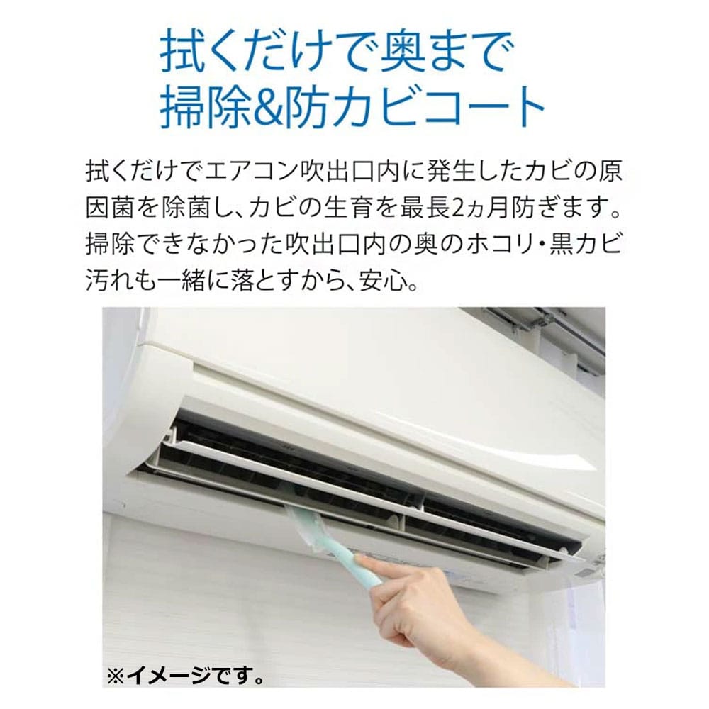 アース製薬 らくハピ エアコンの防カビ スキマワイパー ウエットタイプ 無香性 1セット(ご注文単位1セット)【直送品】