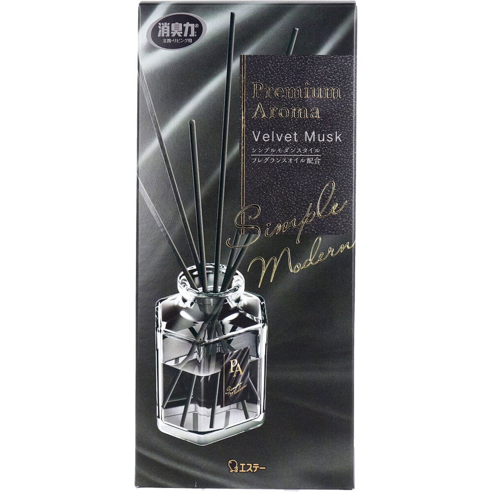 エステー お部屋の消臭力 プレミアムアロマ スティック 玄関・リビング用 本体 ベルベットムスク 50mL 1個(ご注文単位1個)【直送品】