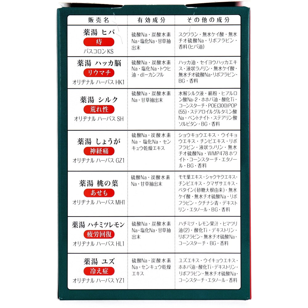 オリヂナル 薬湯週間 入浴剤 アソート 30g×7包入 1箱(ご注文単位1箱)【直送品】