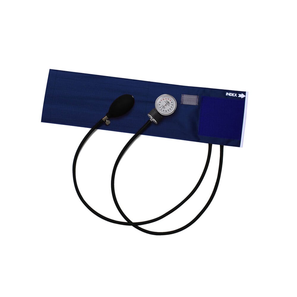 カネイシ FOCAL アネロイド血圧計 FC-100V イージーリリースバルブ付 ナイロンカフ ネイビー 1個(ご注文単位1個)【直送品】