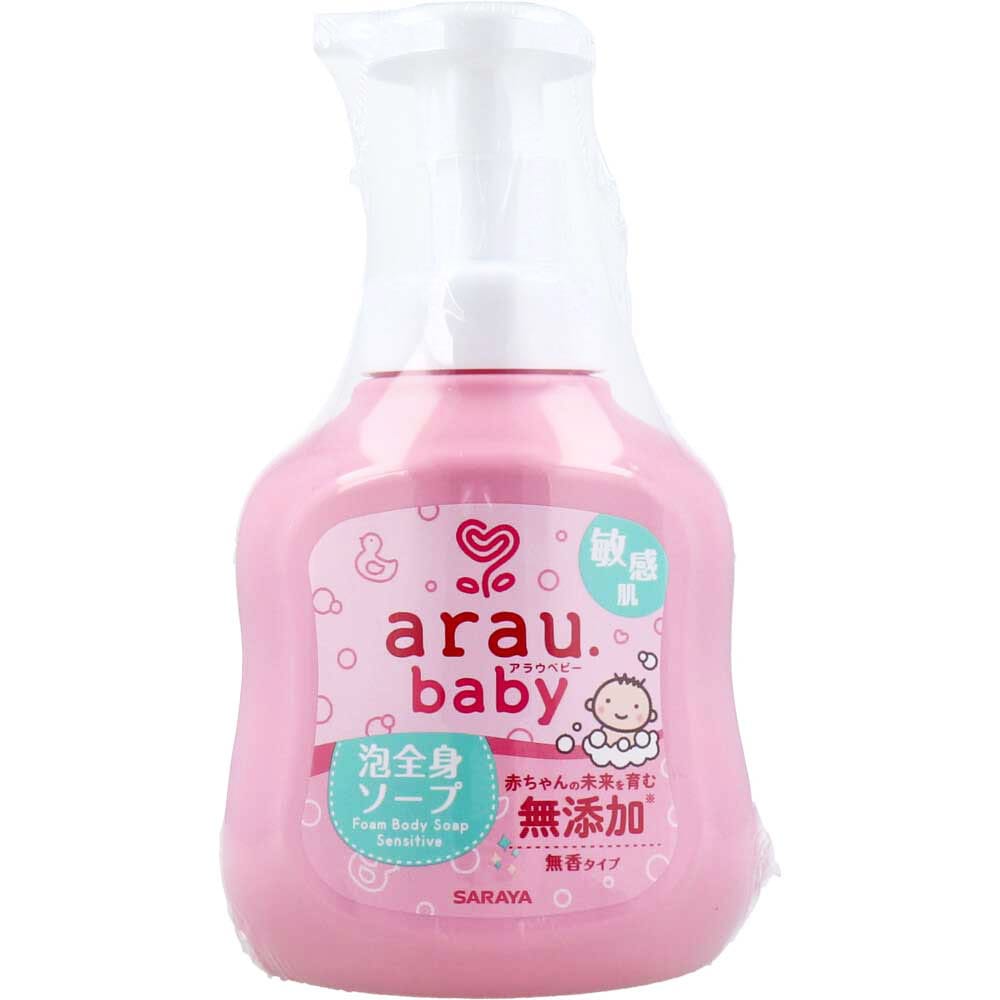 サラヤ　アラウ.ベビー 泡全身ソープ 敏感肌 無香タイプ 450mL　1個（ご注文単位1個）【直送品】
