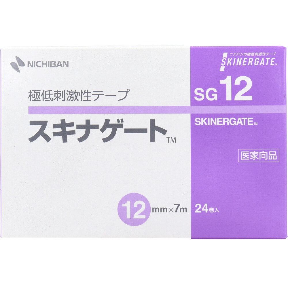 ニチバン 極低刺激性テープ スキナゲート SG12 12mm×7m 24巻入 1箱(ご注文単位1箱)【直送品】