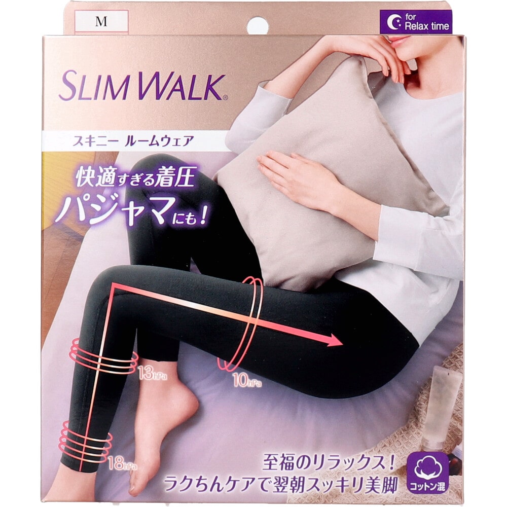 ピップ スリムウォーク スキニー ルームウェア ブラック Mサイズ 1個(ご注文単位1個)【直送品】