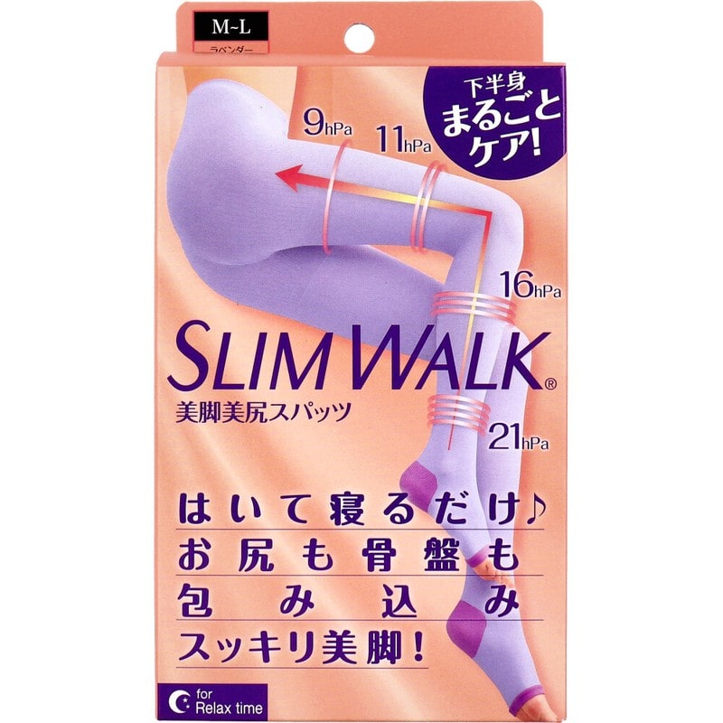 >ピップ スリムウォーク 美脚美尻スパッツ ラベンダー M-L 1個(ご注文単位1個)【直送品】