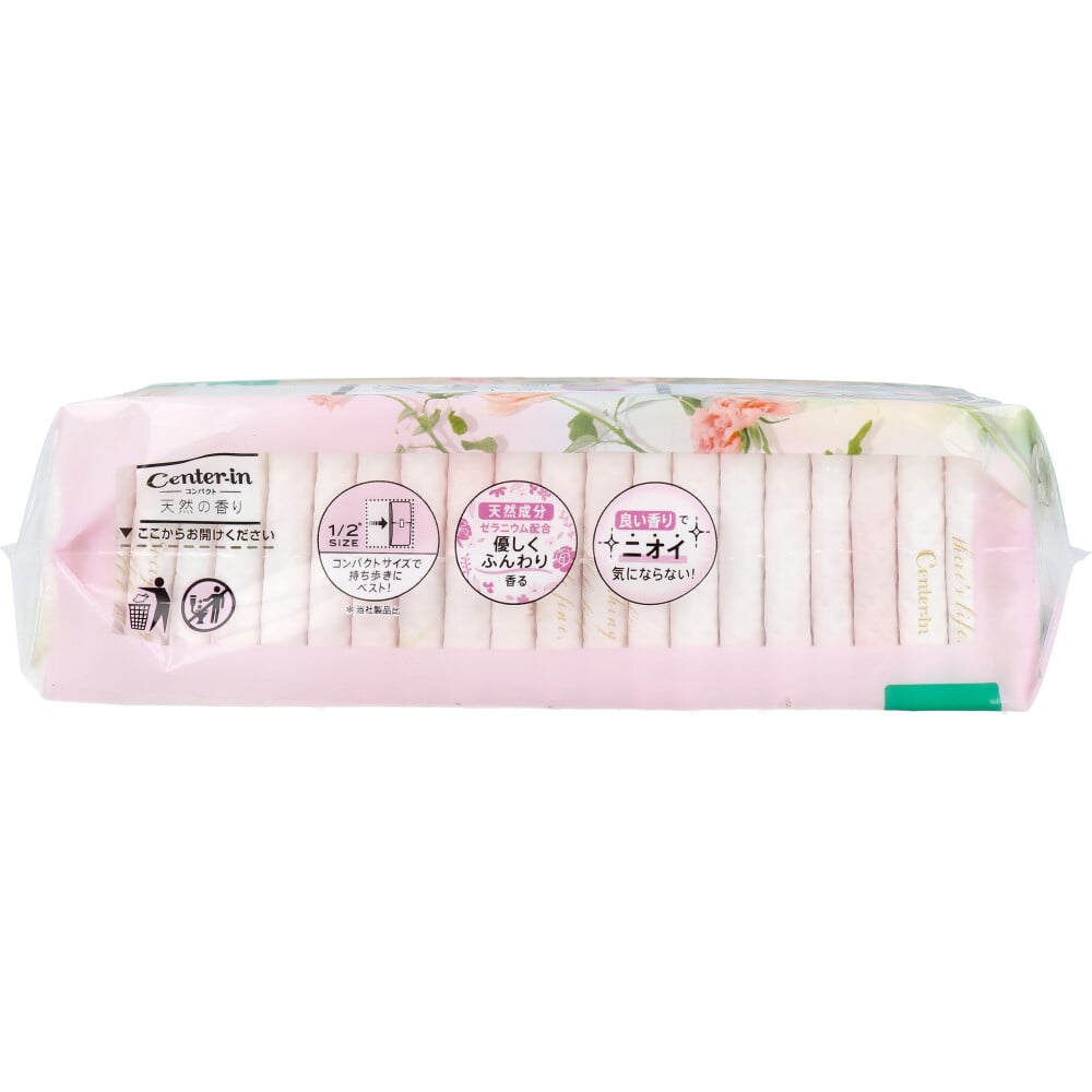 ユニ・チャーム ソフィ センターイン コンパクト1/2 多い昼-ふつうの日用 スリム 羽つき ナチュラルフローラル 22個入 1パック(ご注文単位1パック)【直送品】