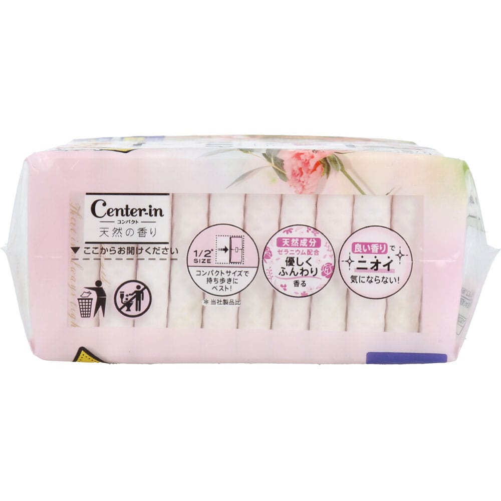 ユニ・チャーム ソフィ センターイン コンパクト1/2 多い夜用 スリム 羽つき ナチュラルフローラルの香り 12個入 1パック(ご注文単位1パック)【直送品】
