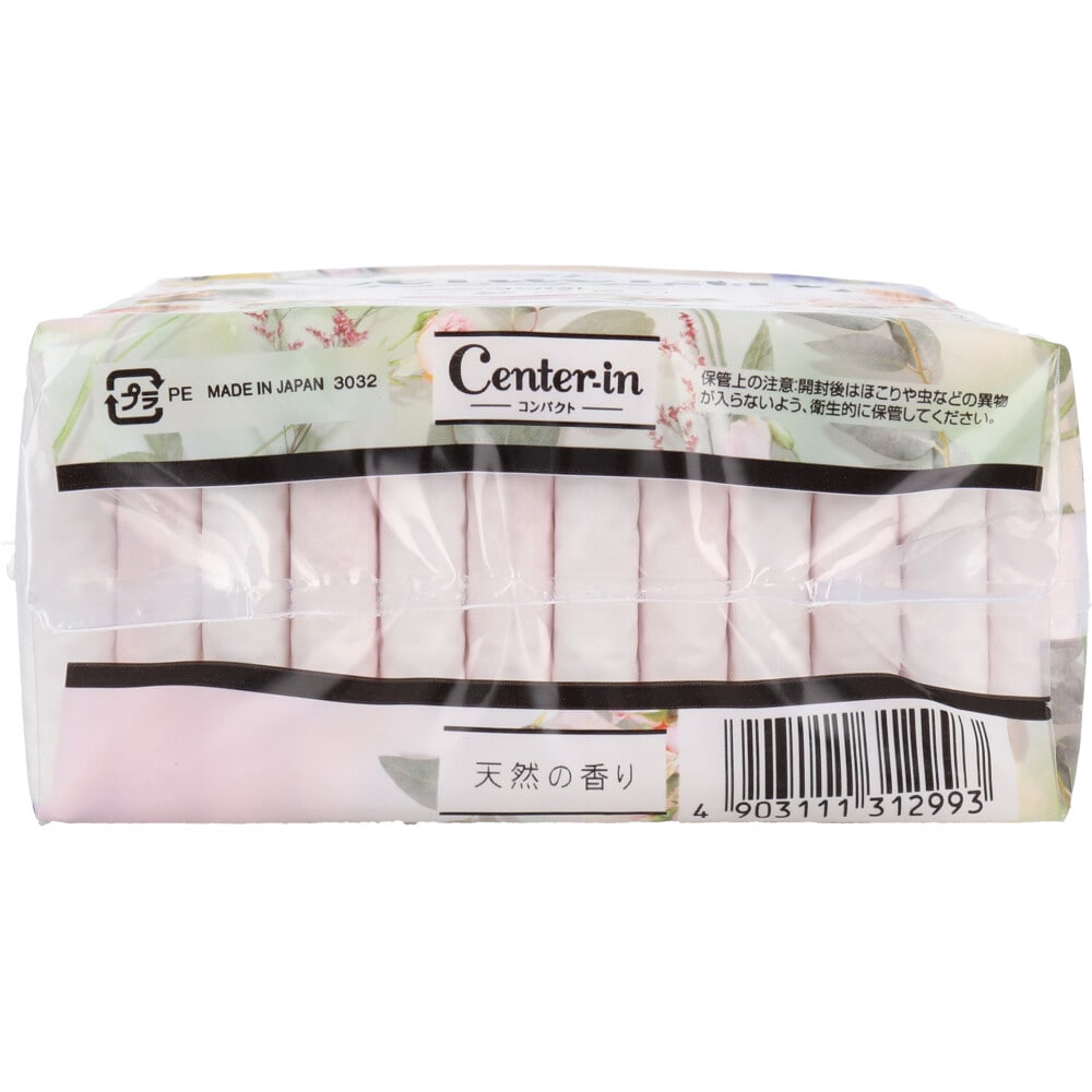 ユニ・チャーム ソフィ センターイン コンパクト1/2 多い夜用 スリム 羽つき ナチュラルフローラルの香り 12個入 1パック(ご注文単位1パック)【直送品】