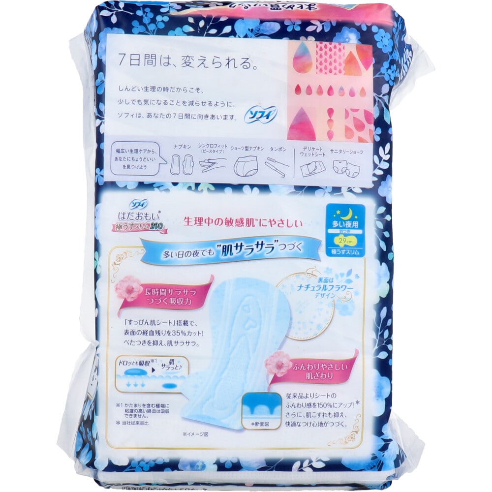 ユニ・チャーム ソフィ はだおもい 極うすスリム 290 多い夜用 羽つき 24枚入 1パック(ご注文単位1パック)【直送品】