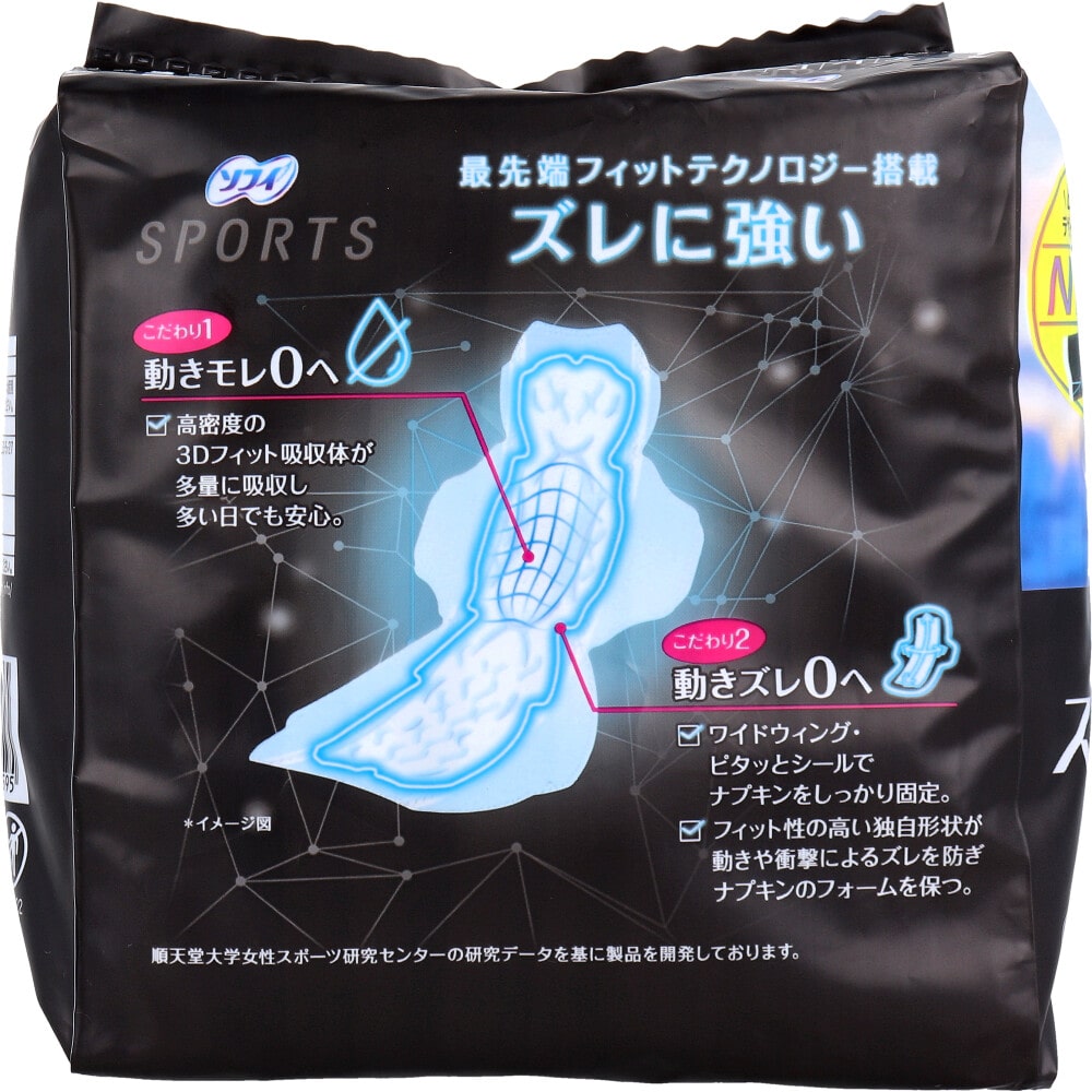 ユニ・チャーム　ソフィ SPORTS 多い夜用 30cm 羽つき 17個入　1パック（ご注文単位1パック）【直送品】