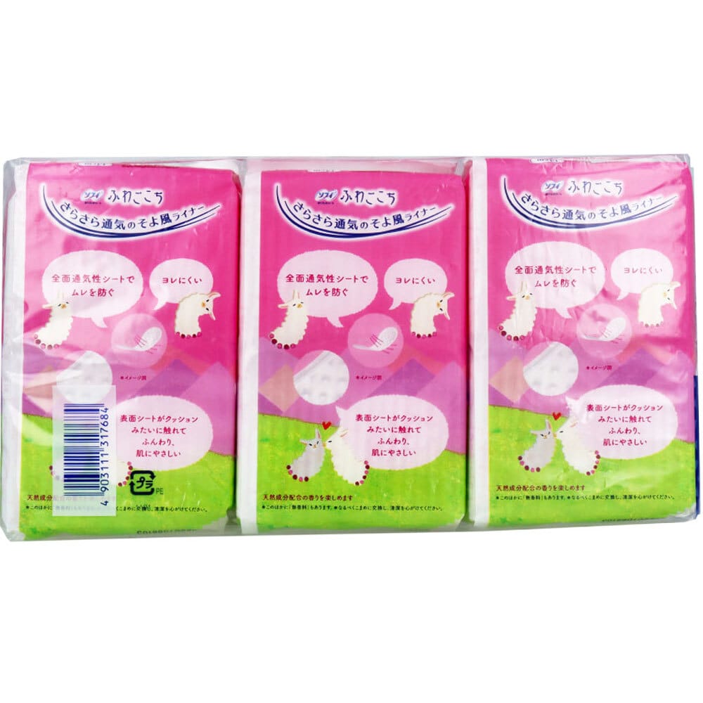 ユニ・チャーム ソフィ おりものシート ふわごこち ピンクローズの香り 38枚×3個パック 1パック(ご注文単位1パック)【直送品】
