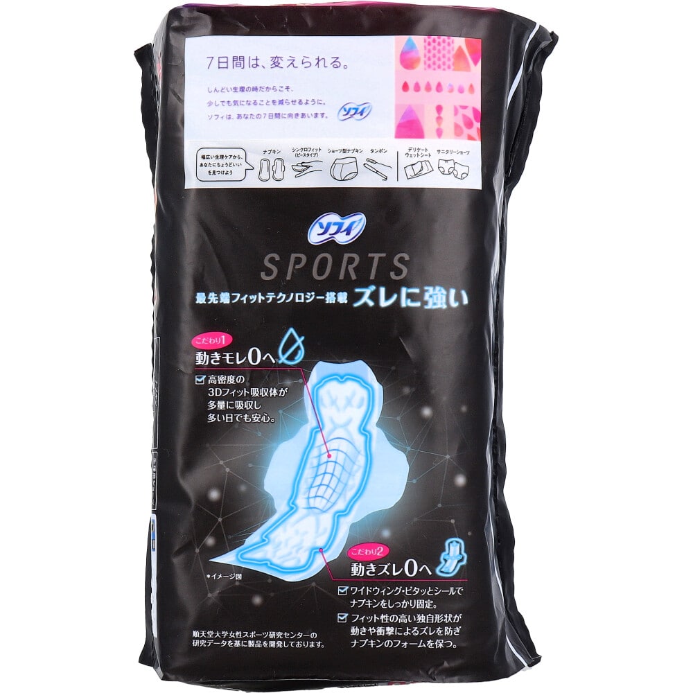 ユニ・チャーム ソフィ SPORTS 特に多い昼用 羽つき 26cm 29個入 1パック(ご注文単位1パック)【直送品】
