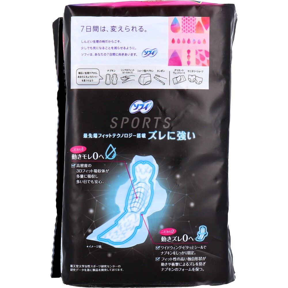 ユニ・チャーム ソフィ SPORTS 多い夜用 羽つき 30cm 26個入 1パック(ご注文単位1パック)【直送品】