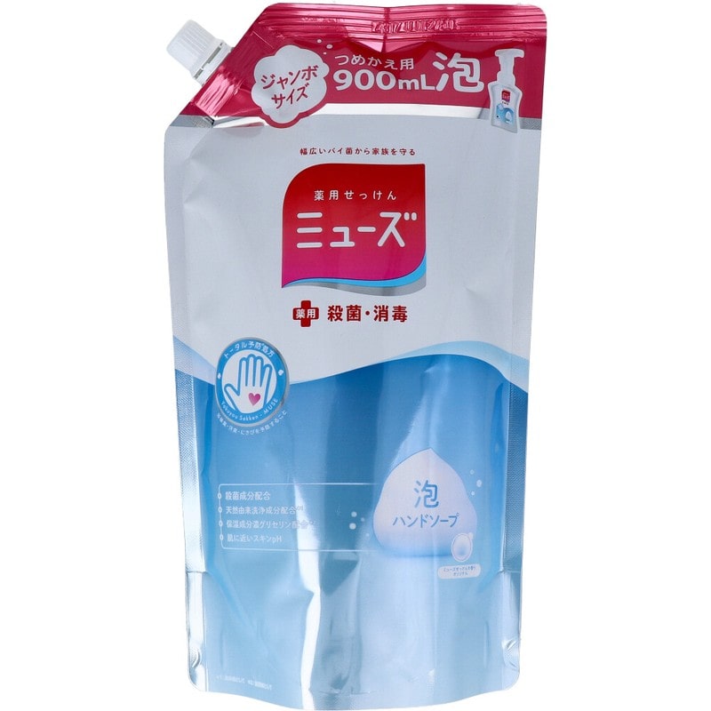 レキットベンキーザー・ジャパン　薬用せっけん ミューズ 泡ハンドソープ オリジナル ミューズせっけんの香り 詰替用 900mL　1個（ご注文単位1個）【直送品】