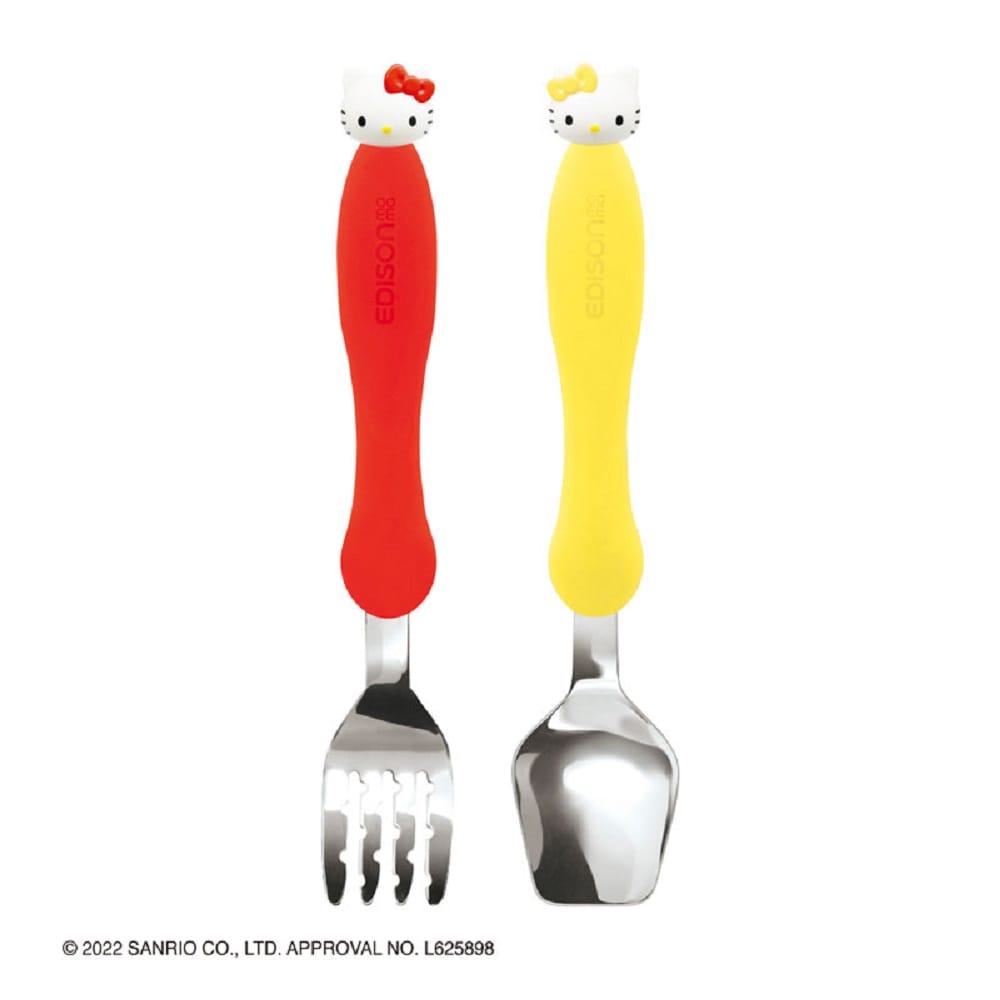 ケイジェイシー　エジソンママ フォーク＆スプーンケース付ハローキティ 1セット（ご注文単位1セット）【直送品】