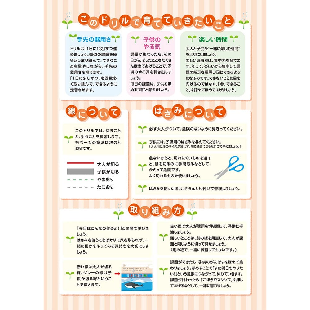シルバーバック 七田式 知力ドリル 2・3さい はじめのいっぽ はさみ 1冊(ご注文単位1冊)【直送品】