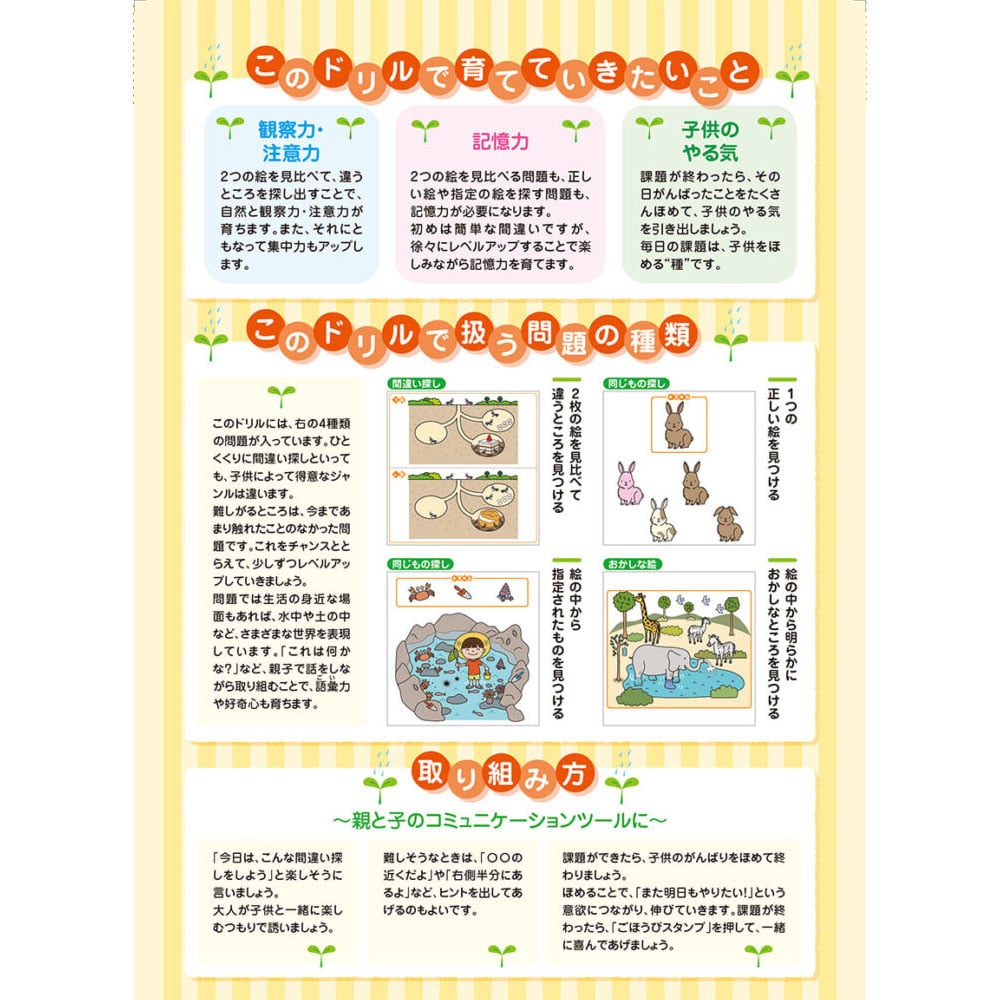 シルバーバック 七田式 知力ドリル 2・3さい まちがいみいつけた! 1冊(ご注文単位1冊)【直送品】