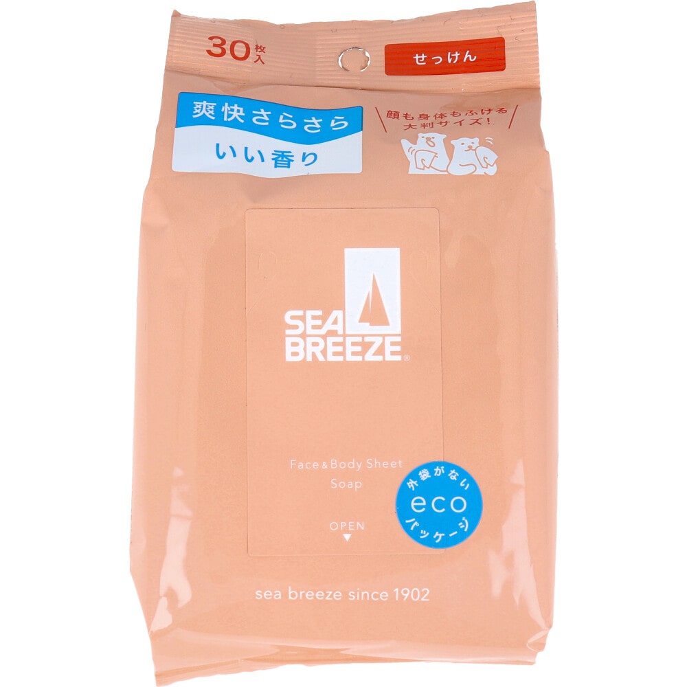 ファイントゥデイ シーブリーズ フェイス&ボディシート N せっけん 30枚入 1パック(ご注文単位1パック)【直送品】
