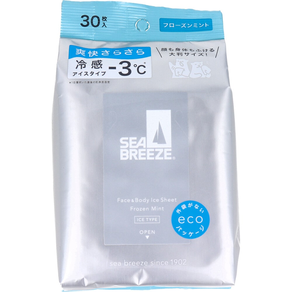 ファイントゥデイ シーブリーズ フェイス&ボディアイスシート N フローズンミント 30枚入 1パック(ご注文単位1パック)【直送品】