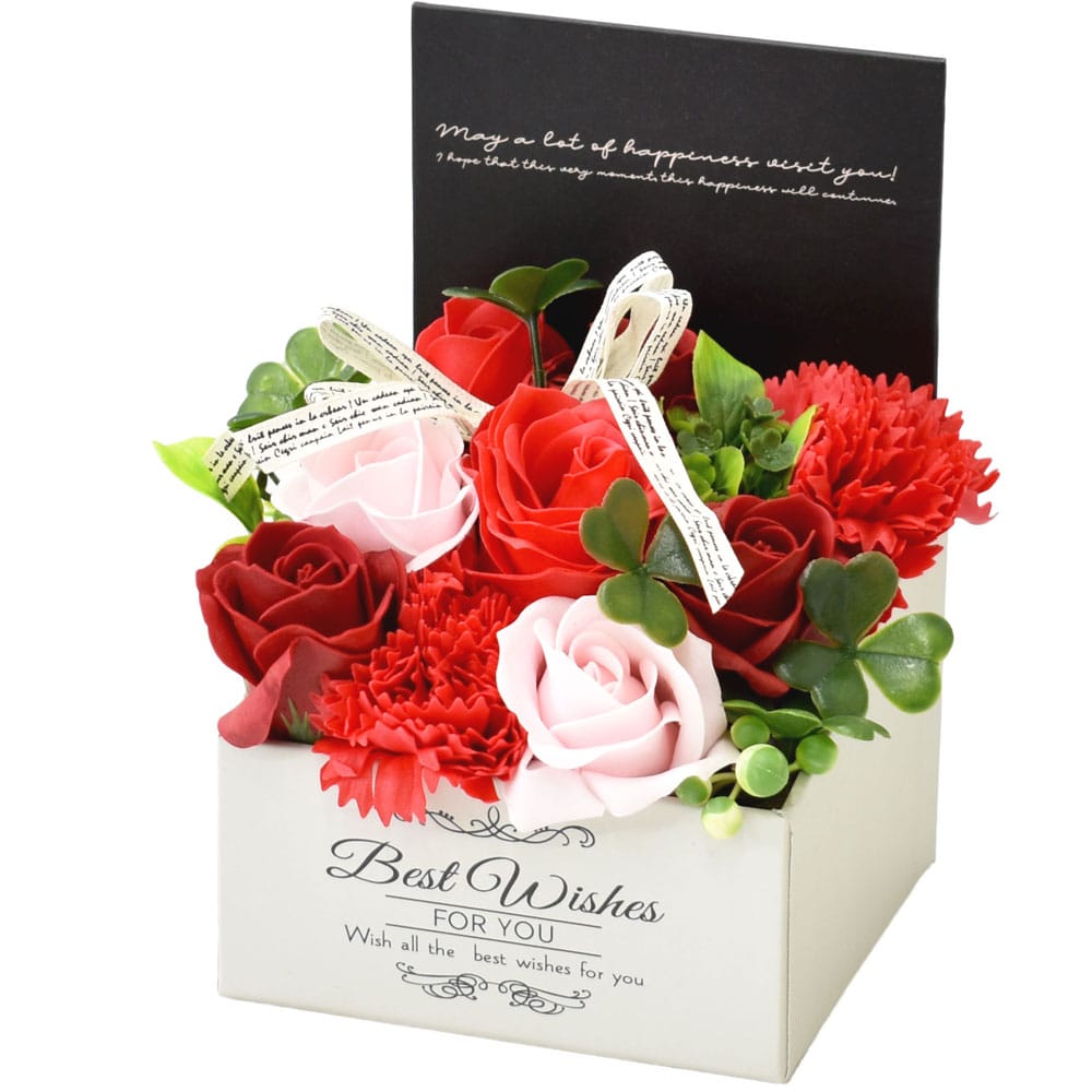 ポピー名古屋 シャボンフラワー MK-008 レッド 1個(ご注文単位1個)【直送品】