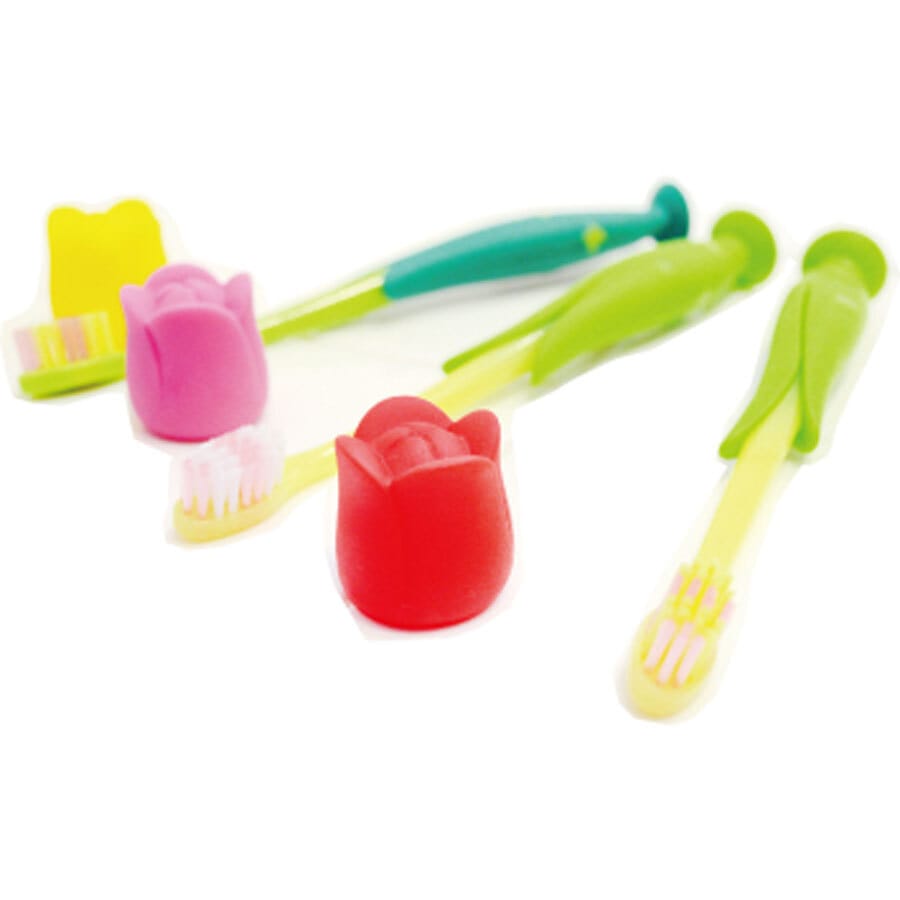 ユーカンパニー ピタット フロレス チューリップ歯ブラシ 吸盤付 キャンディピンク 1本(ご注文単位1本)【直送品】